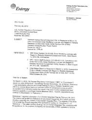 3-1-2013 Letter from VY to NRC Plan for Reliable ... - State of Vermont