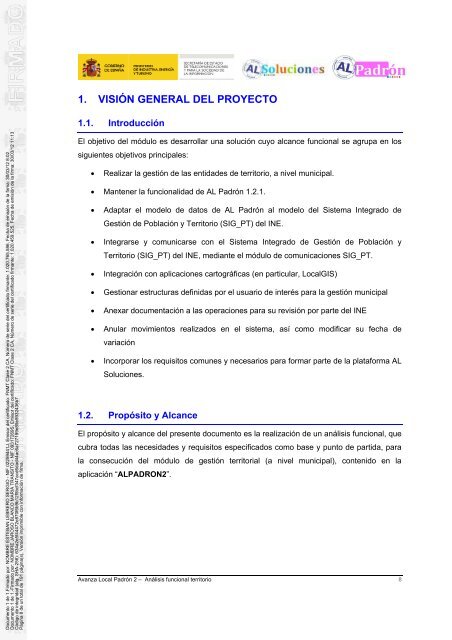 AnÃ¡lisis funcional territorio AL PadrÃ³n [PDF] [4659 KB] - Plan Avanza