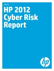 HP 2012 Cyber Risk Report