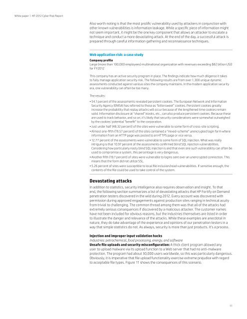 HP 2012 Cyber Risk Report