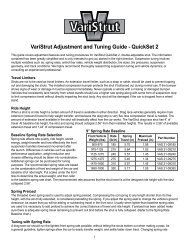 VariStrut Adjustment and Tuning Guide - Chris Alston's Chassisworks