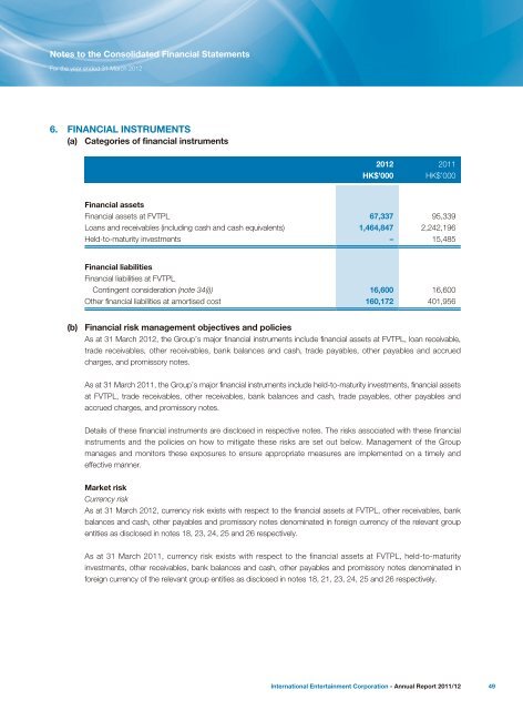 Annual Report 2011/12 - International Entertainment Corporation