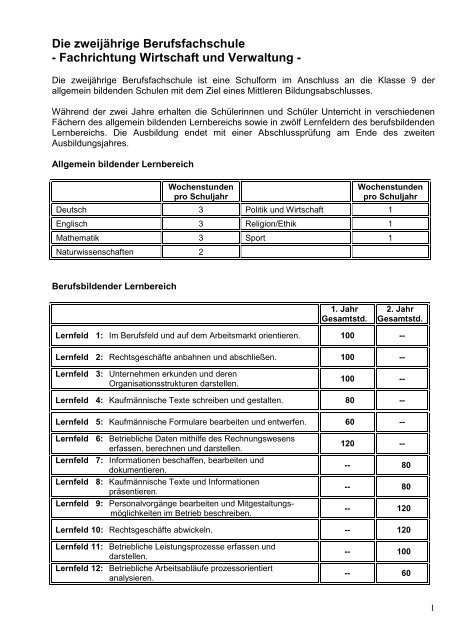 Flyer BFS Wirtschaft - Wilhelm-Knapp-Schule Weilburg