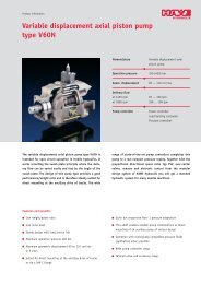 Variable displacement axial piston pump type V60N - Hidracomp