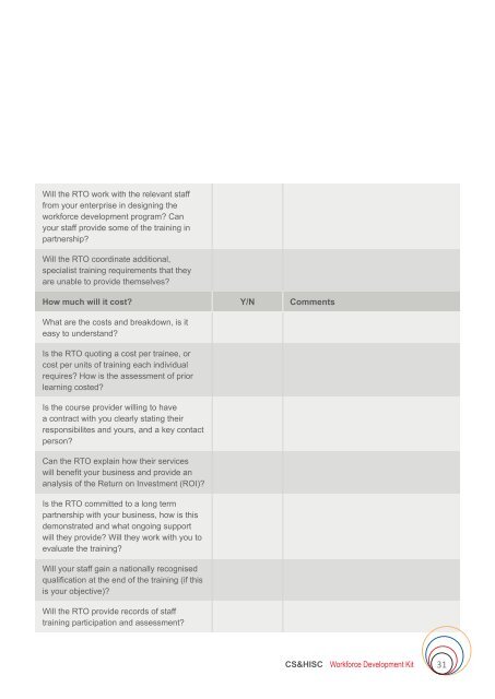 Workforce Development Kit - Community Services & Health Industry ...