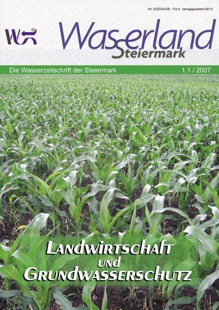 Landwirtschaft Grundwasserschutz - Wasserland Steiermark