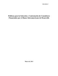 PolÃ­ticas para la SelecciÃ³n y ContrataciÃ³n de Consultores ...