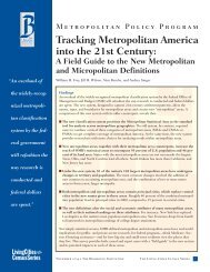 Tracking metropolitan America into the 21st century - Population ...