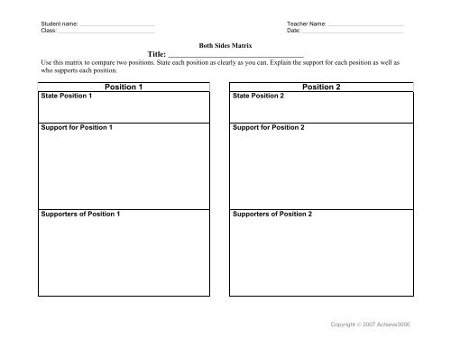 Both Sides Matrix - IS34