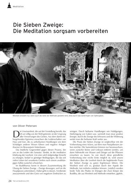 Die Sieben Zweige: Die Meditation sorgsam vorbereiten