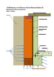 Abdichtung durch Betonschalen II - SachverstÃ¤ndigenbÃ¼ro Josef Reis