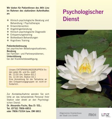 Folder Psychologie neu 03-2010.indd - Stadt Linz