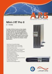 Technical specifications Mini-J RT Pro II