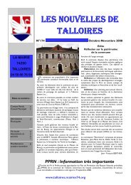 Pour lire les Nouvelles de Talloires, cliquez sur l'image.