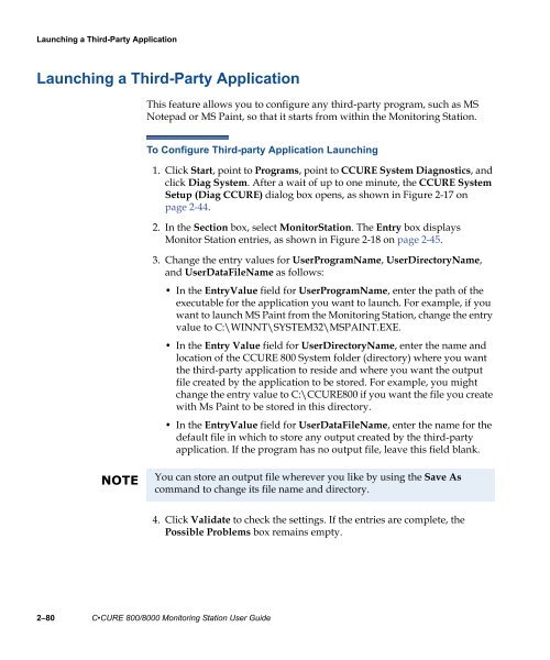 Câ¢CURE 800/8000 Monitoring Station Guide - Tyco Security Products