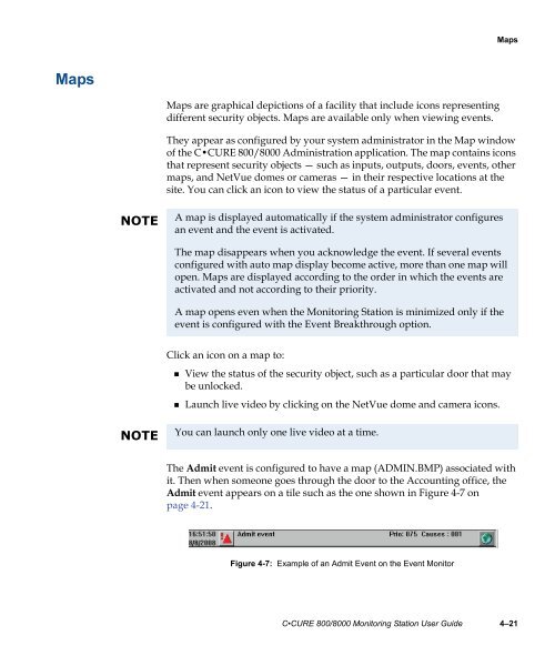 Câ¢CURE 800/8000 Monitoring Station Guide - Tyco Security Products