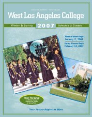 Download the Winter and Spring 2007 Class Schedule - West Los ...