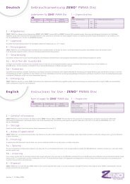 ZENOÃ‚Â® PMMA Disc Deutsch ... - Wieland Dental