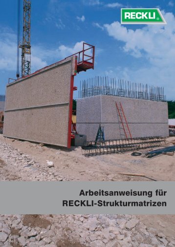 Arbeitsanweisung für RECKLI-Strukturmatrizen - RECKLI GmbH