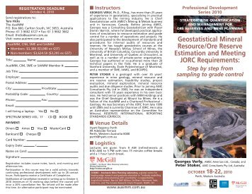 Geostatistical Mineral Resource/Ore Reserve Estimation ... - Cosmo