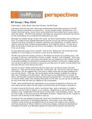 May 2010 RP Perspectives.pdf - The RP Group