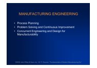 MANUFACTURING ENGINEERING