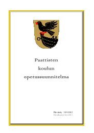 Paattisten koulun opetussuunnitelma paivitys 2012 - TOP-keskus