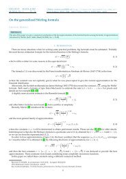 On the generalized Stirling formula - Creative Math. and Inf.