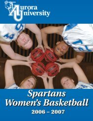 Spartans Women's Basketball Spartans - Aurora University