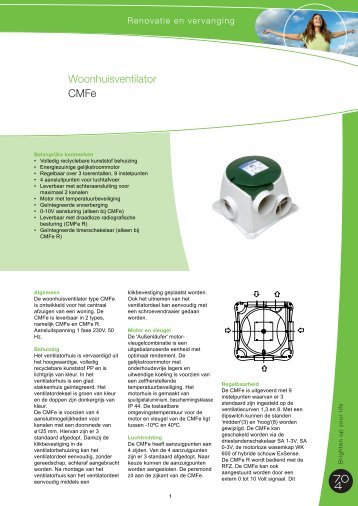 Woonhuisventilator CMFe - J.E. StorkAir