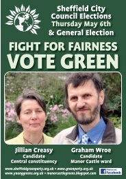 See the full election leaflet here. - Sheffield Green Party