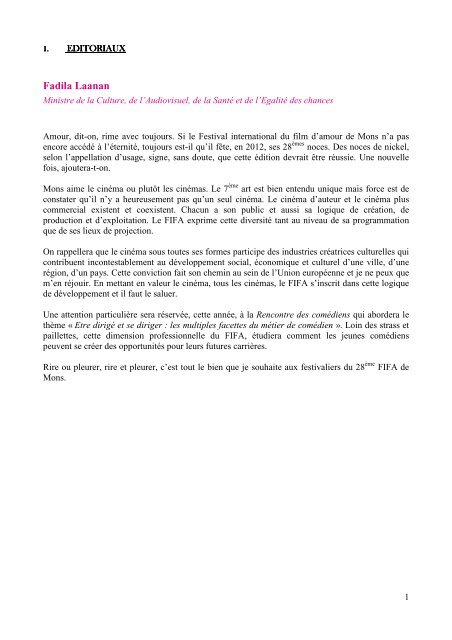 Festival International Du Film D Amour De Mons Service Presse Festival International Du Film D Amour De Mons Service Presse