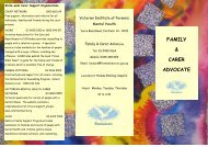 Family & Carer Advocate brochure - Forensicare