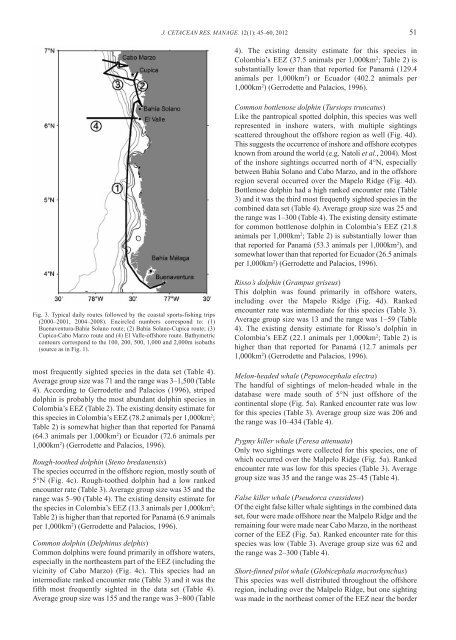 Daniel M. Palacios et al. 2012. Cetacean distribution and relative ...