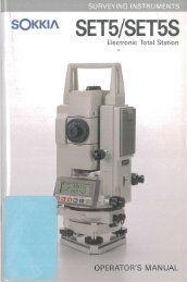 OperatorÂ´s Manual Sokkia SET5 SET5S - Glm-laser.com