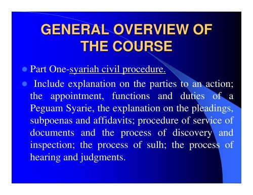 CIVIL AND CRIMINAL PROCEDURE IN SYARIAH COURT LAA 3043