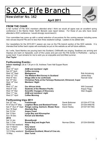 Apr 2011 - The Scottish Ornithologists' Club