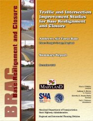 Traffic and Intersection Improvement Study at Andrews Air Force Base