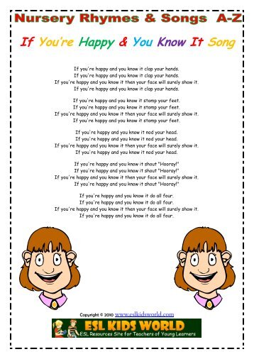 Nursery Songs A D Pdf Esl Kids World Nursery Songs I Esl Kids World