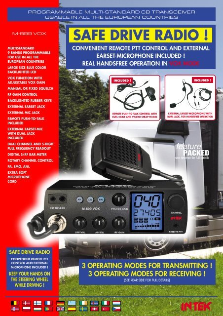 BROCHURE M-899 VOX Front (Page 1) - Intek