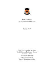 Stata Tutorial - Data and Statistical Services - Princeton University