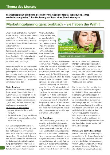 Marketingplanung ganz praktisch – Sie haben die Wahl! - greenworks