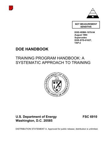 DOE Handbook Training Program Handbook - American Public ...