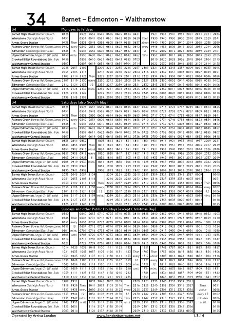 Printable summary PDF version - London Bus Routes