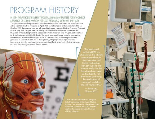 to download the Physician Assistant Program brochure! - Methodist ...