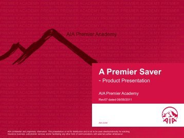 A Premier Saver - Product Presentation (English)