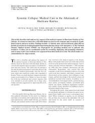 Systemic Collapse: Medical Care in the Aftermath of Hurricane Katrina