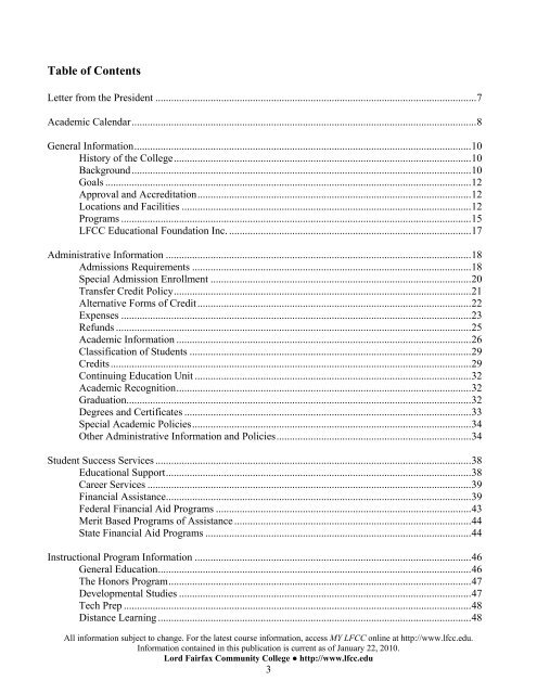 Download the 2010-11 LFCC catalog as a single PDF file