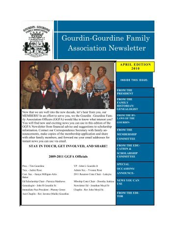 Gourdin-Gourdine Family Association Newsletter - Ggfa.org