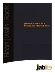 Jabroof Slimfix in a Structural Pitched Roof - Jablite